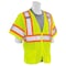 Deltaplus Safety Vest, Contrasting, Mesh, Class 3, S683P, Hi-Viz Lime, SM 62150 - alternate 2